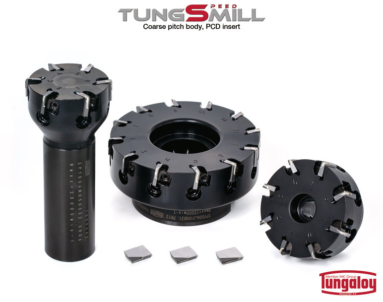 TungSpeed Mill oferuje nowe płytki i korpusy frezów do wysoko wydajnej obróbki aluminium